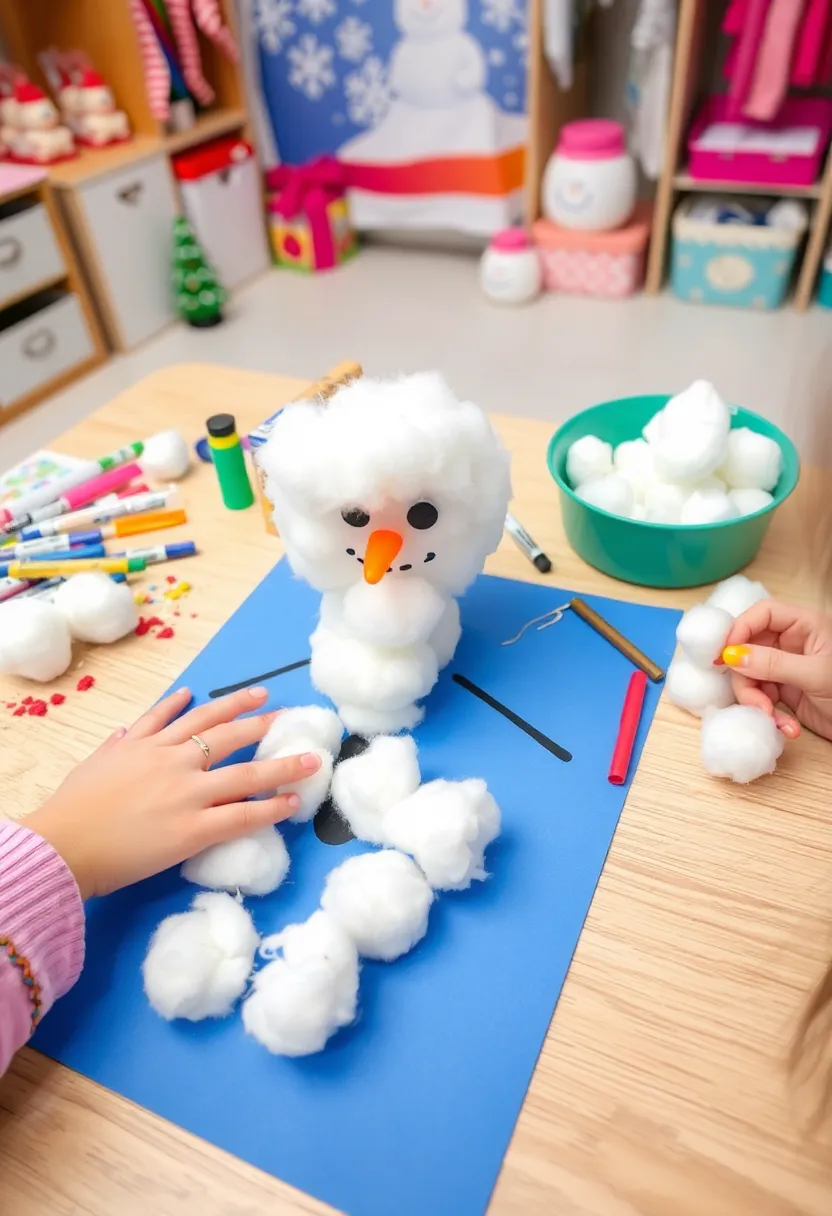 Winter Wonderland: January Preschool Crafts and Ideas This New Year! - 1. Snowy Cotton Ball Art