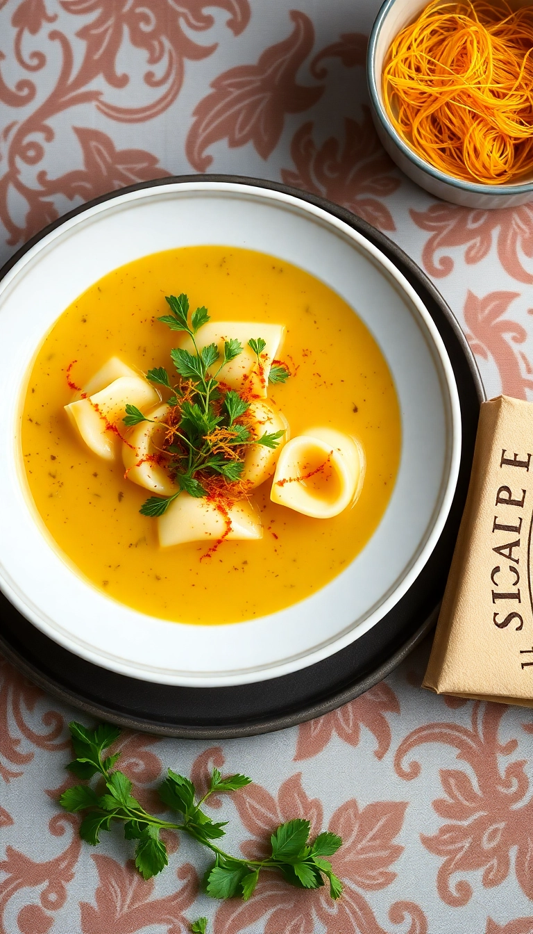 22 Chicken Tortellini Soup Ideas for a Cozy Night In (You Won't Want to Miss #10!) - 31. Chicken Tortellini Soup with Saffron