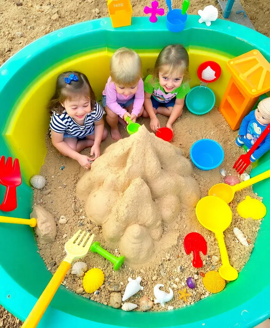 21 Creative Kids Outdoor Play Area Ideas That Will Encourage Imagination (Wait Until You See #7!) - 17. Imaginative Sandbox