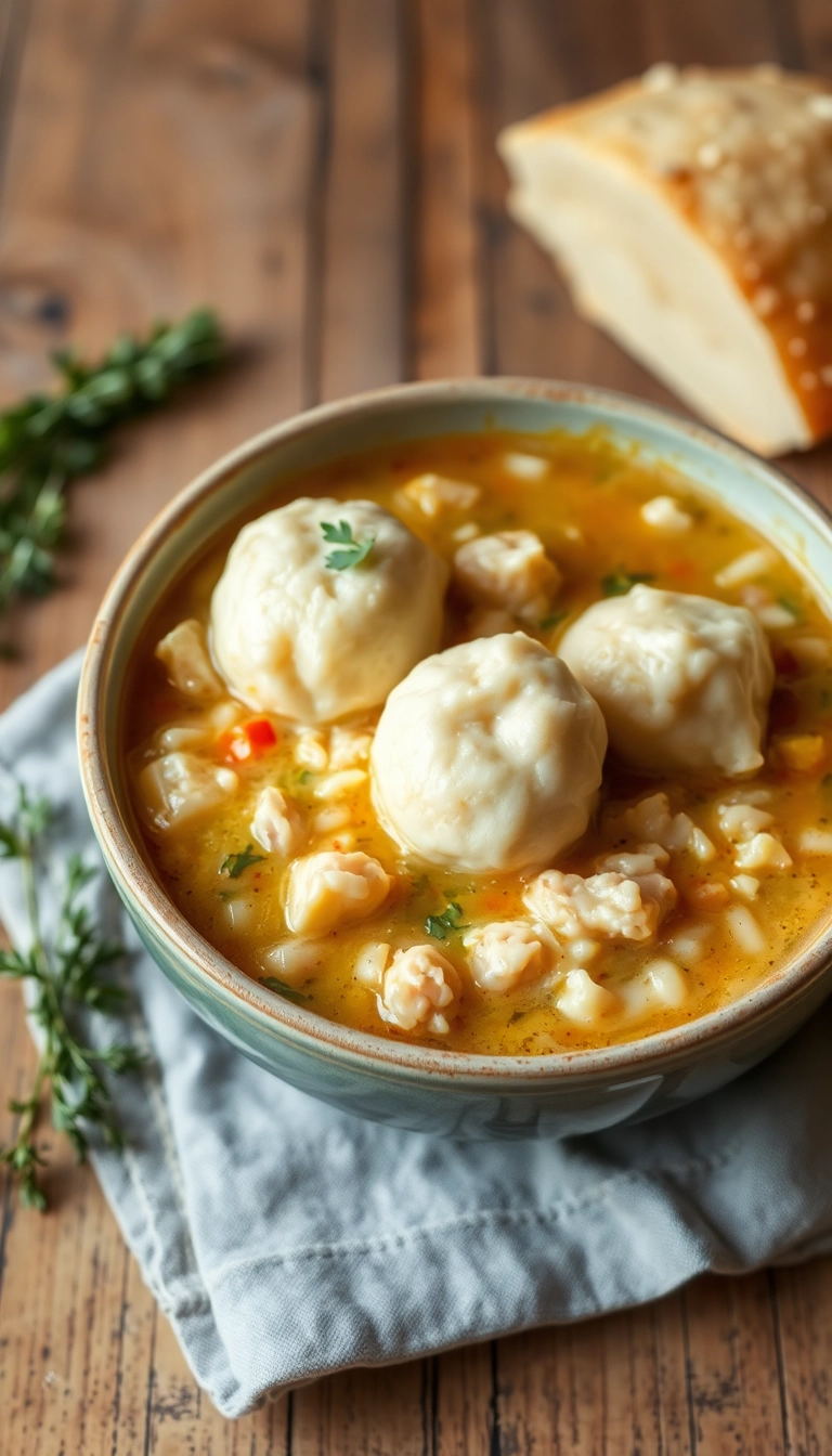 20 Creamy Chicken and Wild Rice Soup Ideas That Will Warm Your Soul! - 15. Creamy Chicken and Wild Rice Soup with Dumplings