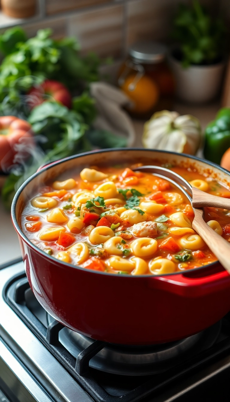 22 Chicken Tortellini Soup Ideas for a Cozy Night In (You Won't Want to Miss #10!) - 6. One-Pot Chicken Tortellini Soup