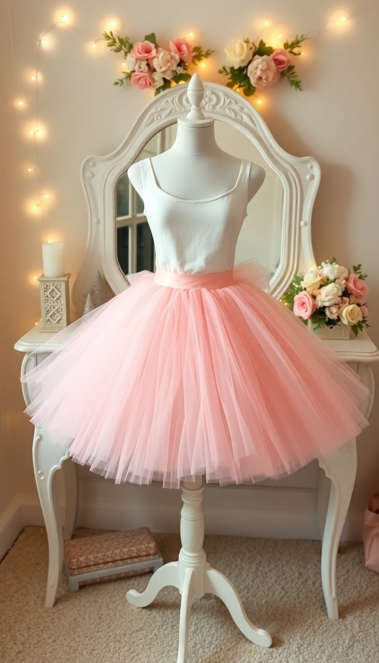 15 Festive Xmas Outfits for Women That'll Make You the Star of the Party! - 10. Whimsical Tulle Skirt