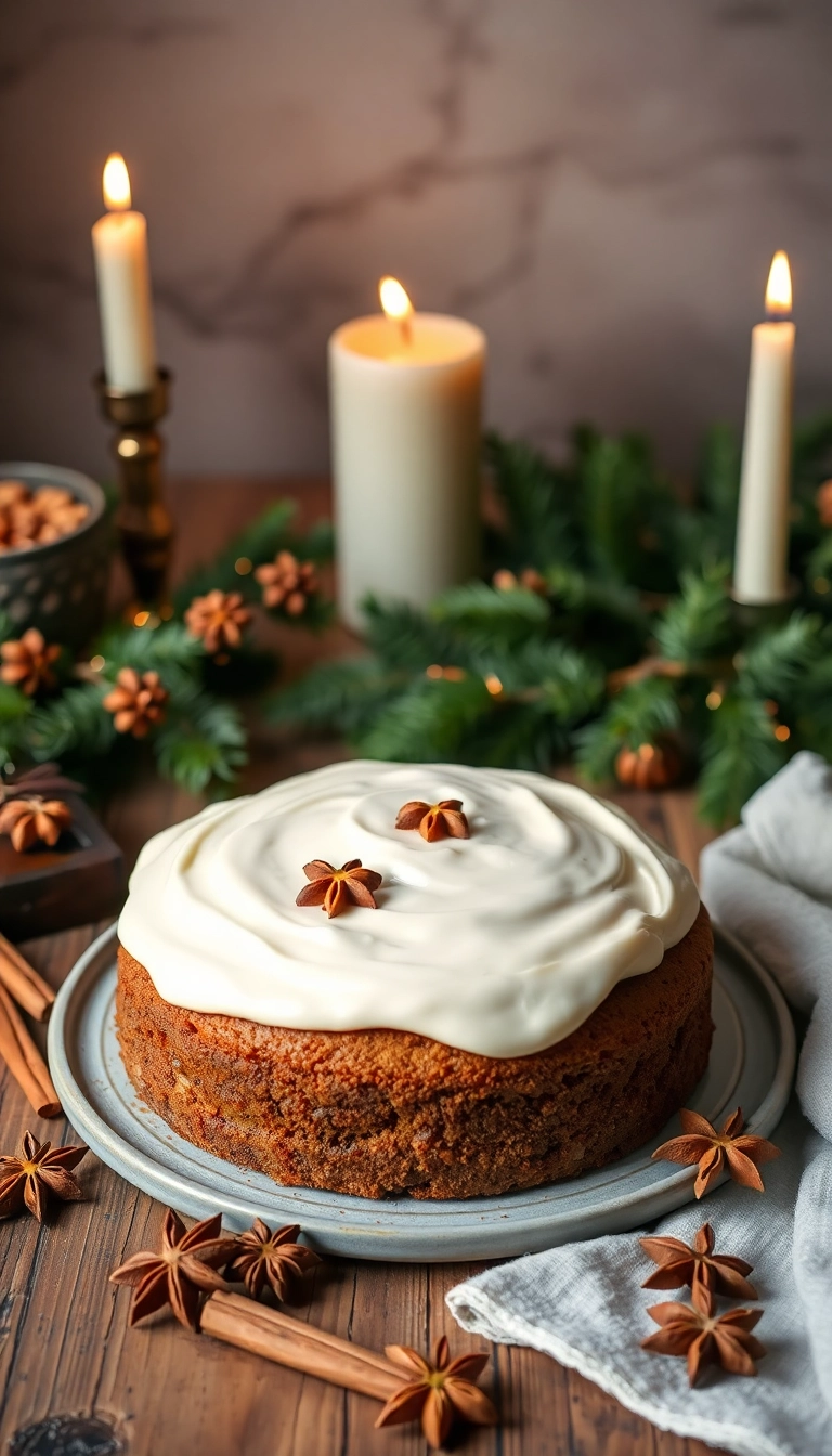 20 Stunning Christmas Cake Designs That Will Wow Your Guests (Number 7 Is a Showstopper!) - 8. Ginger Spice Cake with Cream Cheese Frosting