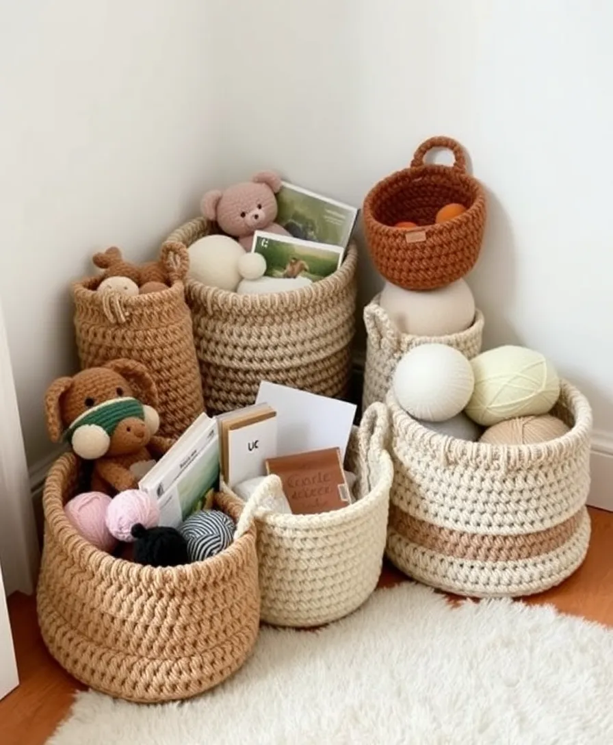 10 DIY Crochet Projects That Will Bring Comfort and Style to Your Home (Get Inspired by #2!) - 6. Crochet Baskets