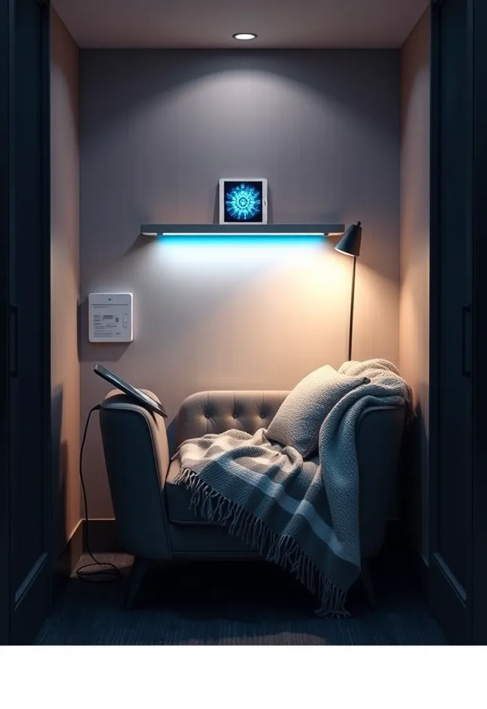 10 Cozy Reading Nooks That'll Make You Want to Curl Up with a Book All Day! - 10. The Tech-Friendly Nook