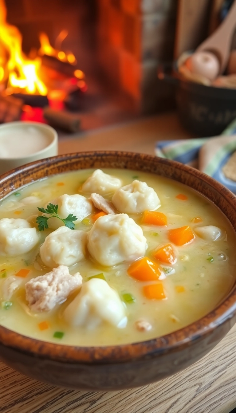 19 Creamy Chicken Soup Ideas That'll Make You Feel Cozy Inside! - 11. Creamy Chicken and Dumpling Soup