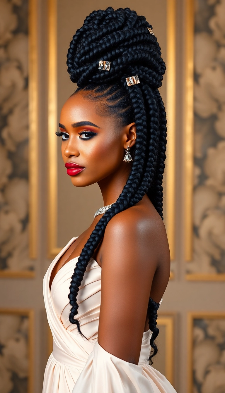 24 Stunning Braided Hairstyles for Black Women That Will Turn Heads! - 3. Goddess Braids