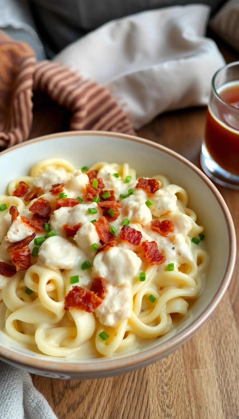 23 Crockpot Chicken and Noodles Ideas That Will Make You Ditch Takeout Tonight! - 10. Creamy Ranch Chicken and Noodles