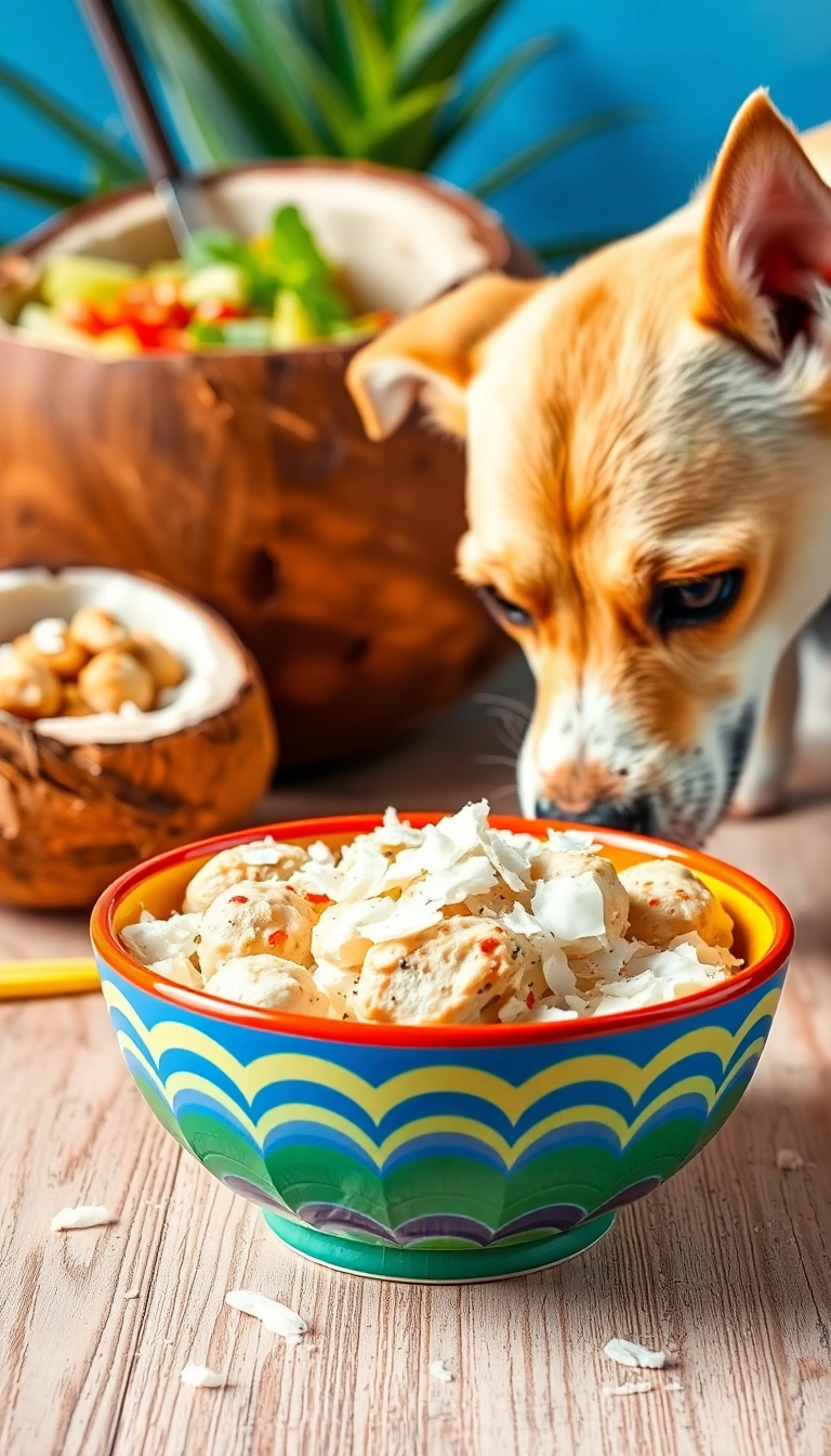 20 Homemade Pet Food Recipes That Will Make Your Furry Friend Jump for Joy (Wait Until You Try #11!) - 19. Coconut and Chicken Delight