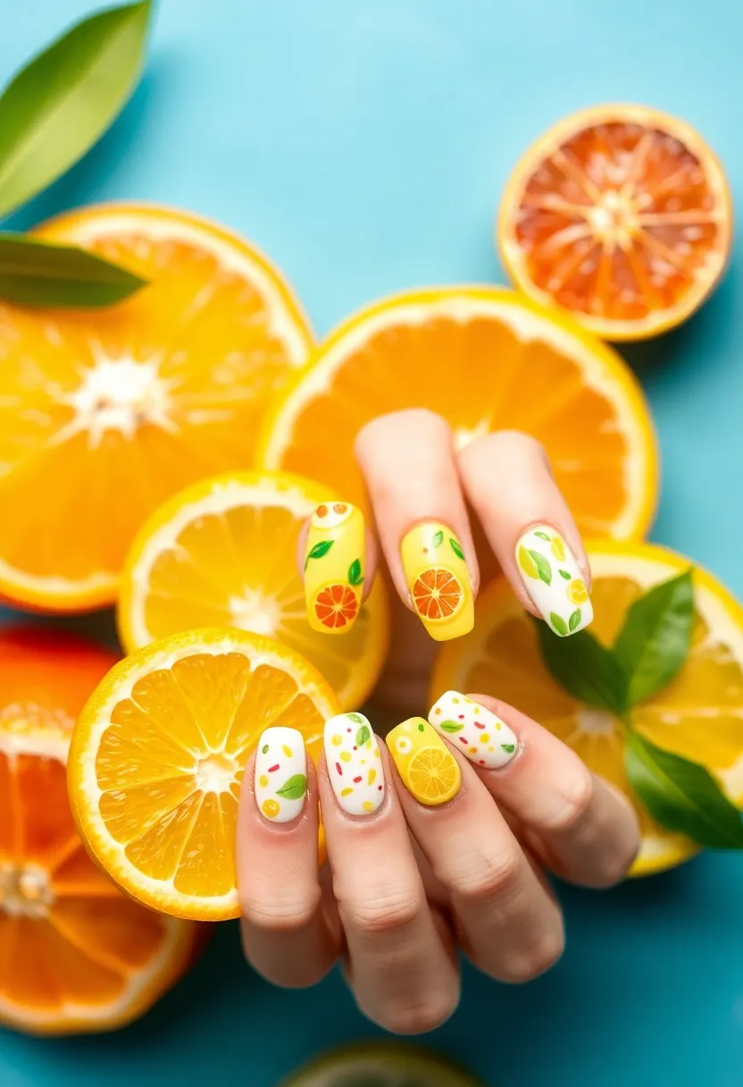 Join the 15-Day January Nails Challenge: 15 Days of Fun Nail Designs! - Day 8: Bright Citrus Splash