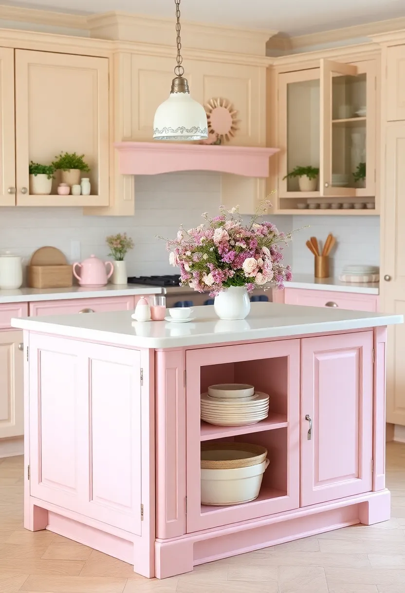 20 Colorful Kitchen Island Ideas That Will Brighten Your Home (Wait Till You See #7!) - 5. Playful Pastels