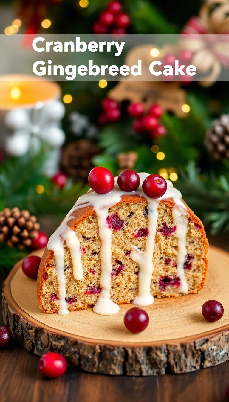 21 Irresistible Cranberry Dessert Recipes You’ll Want to Make This Holiday Season! - 16. Cranberry Gingerbread Cake