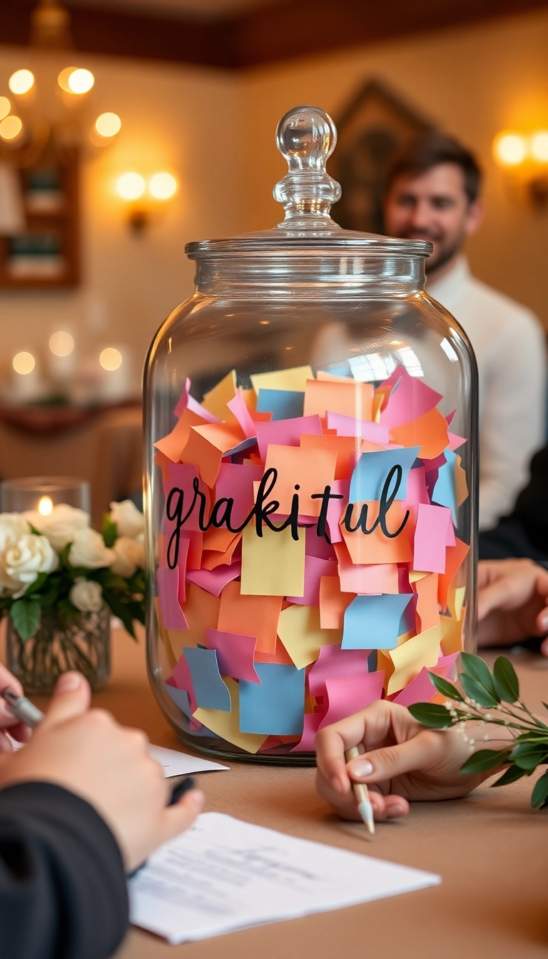 21 Fun Ideas to Make Your New Year’s Day Party Unforgettable! - 8. New Year’s Gratitude Jar