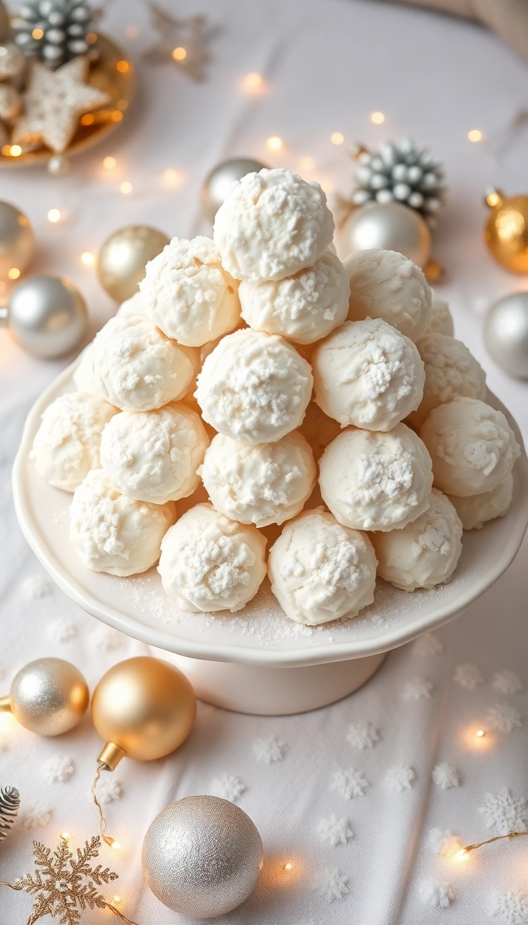 22 Christmas Cookies Ideas That'll Make Your Holidays Sweeter Than Ever! - 3. Snowy Coconut Snowball Cookies