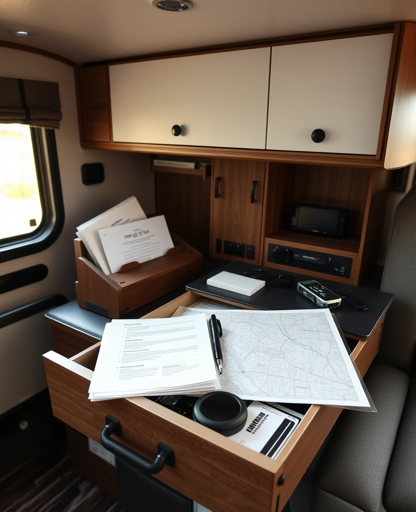 12 Travel Organization Tips That Make RV Living Feel Like a Breeze! - 9. Create a Dedicated Command Center