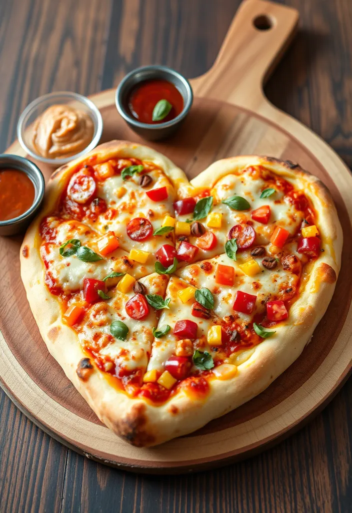 15 Romantic Valentine's Day Dinner Ideas That Will Melt Your Heart (Number 7 Is a Must-Try!) - 9. Heart-Shaped Pizza