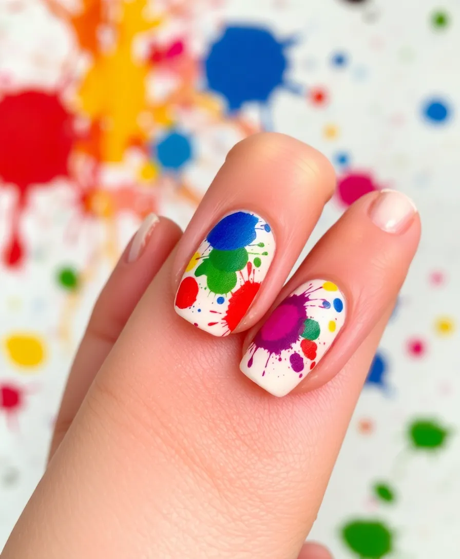 21 Gorgeous Summer Holiday Nail Ideas to Make Your Friends Jealous! - 15. Artistic Splashes