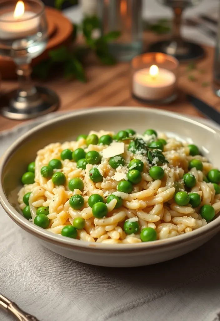 15 Romantic Valentine's Day Dinner Ideas That Will Melt Your Heart (Number 7 Is a Must-Try!) - 13. Risotto with Peas and Parmesan