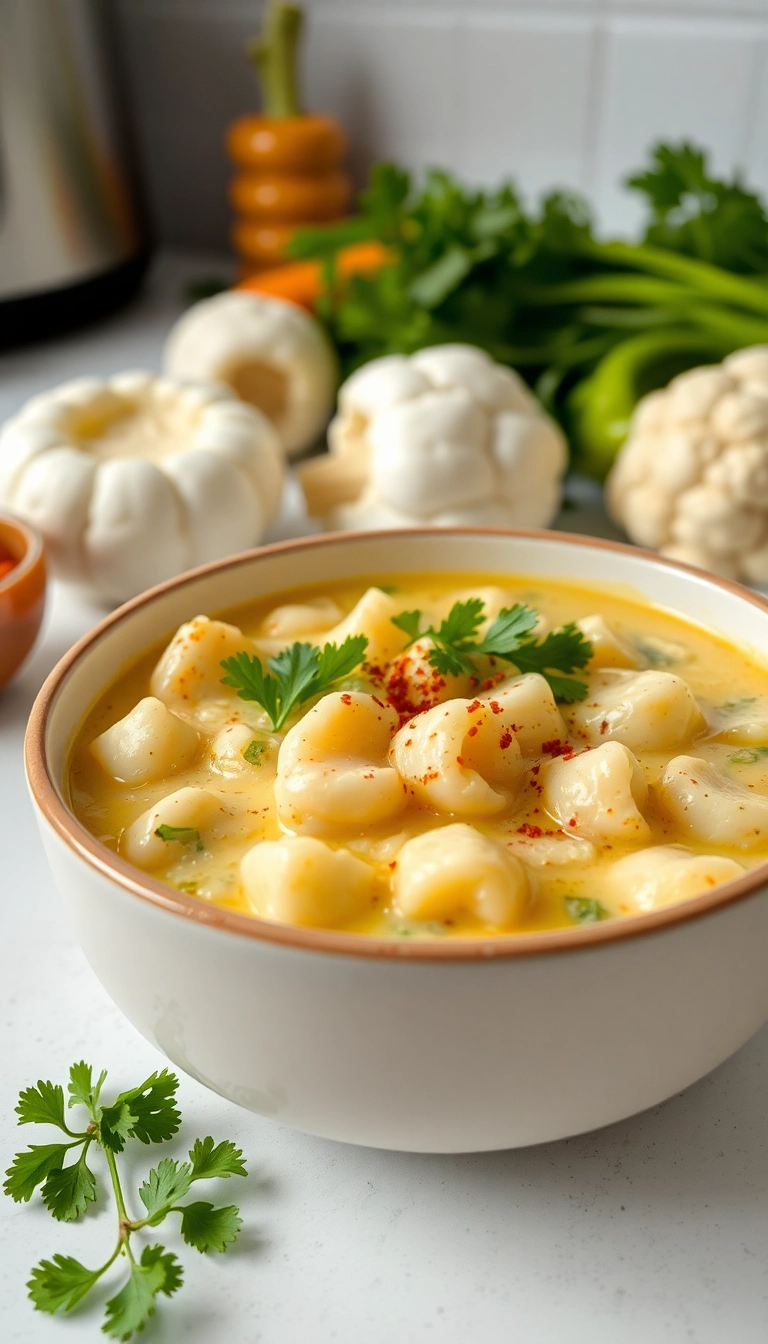 22 Creamy Chicken Gnocchi Soup Ideas Inspired by Olive Garden (You Won't Believe #15!) - 10. Healthy Chicken Gnocchi Soup with Cauliflower