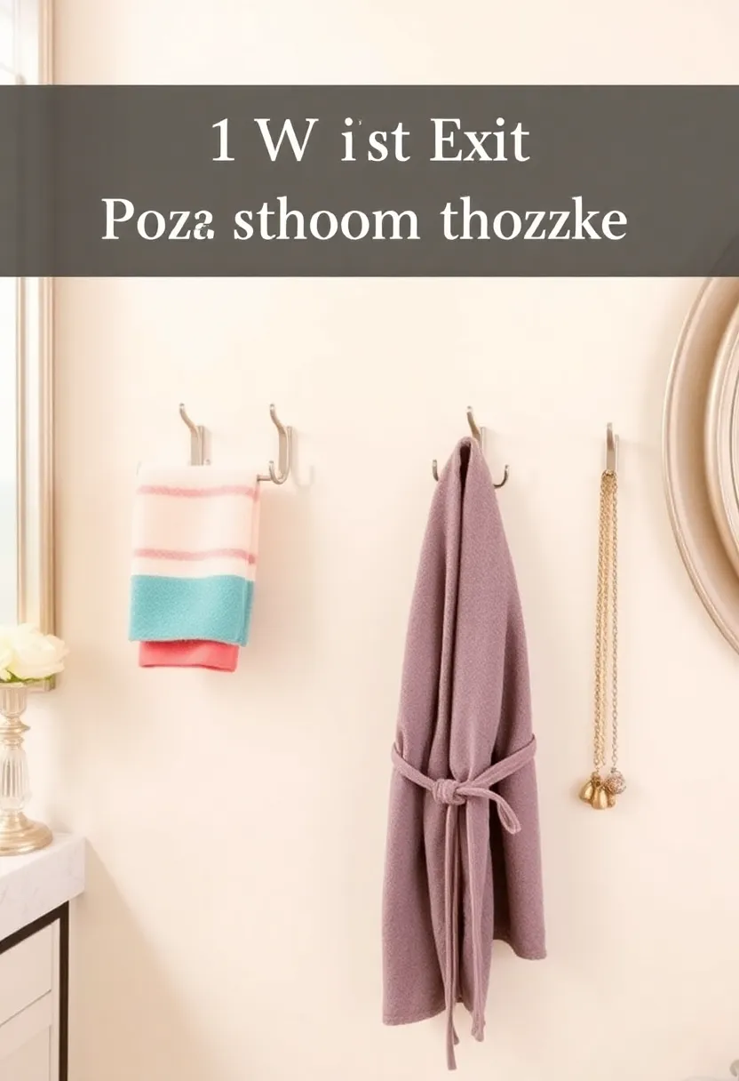 21 Bathroom Storage Hacks That'll Transform Your Space (You Won't Believe #10!) - 7. Hang Hooks for Accessories