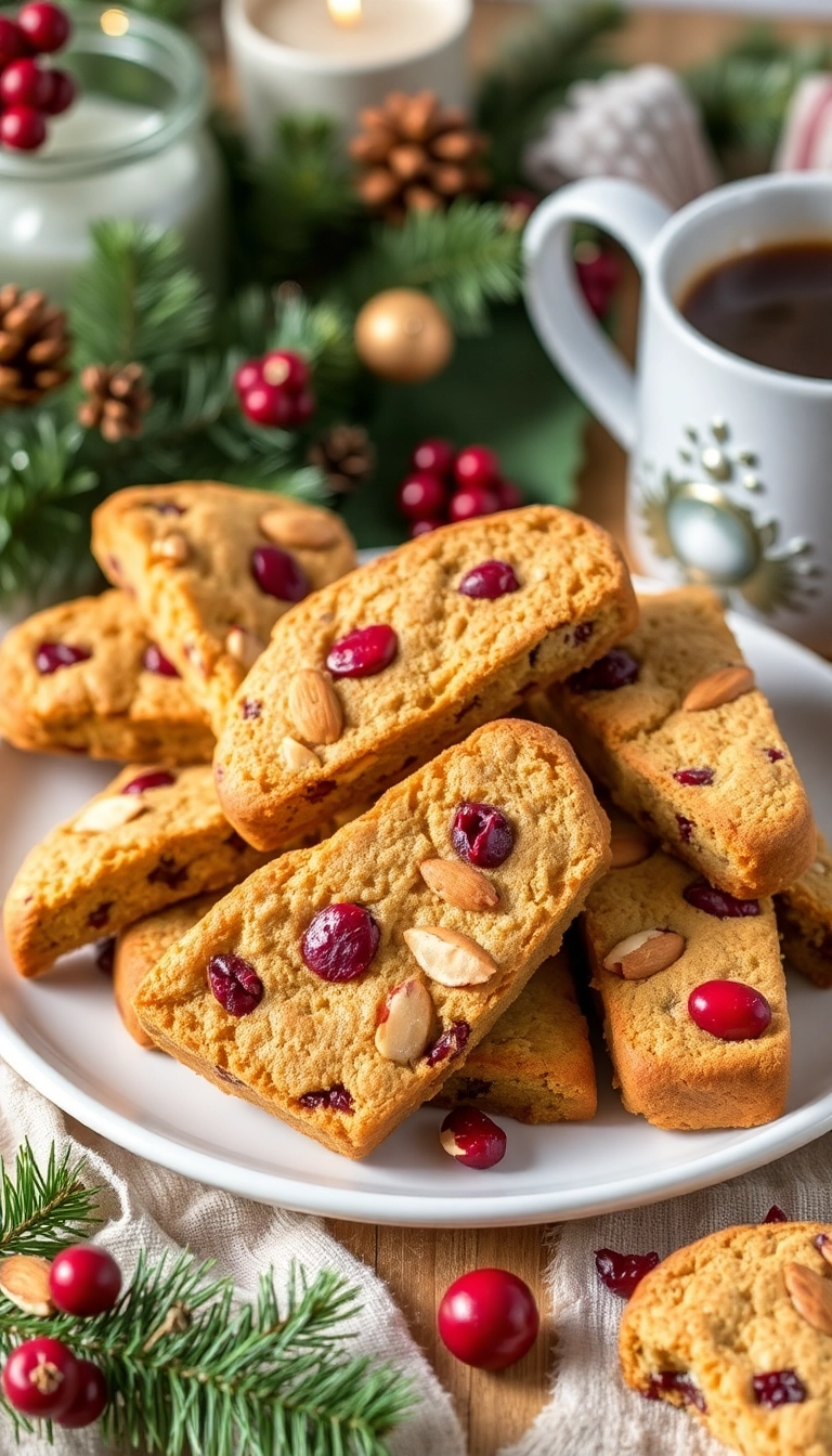 21 Irresistible Cranberry Dessert Recipes You’ll Want to Make This Holiday Season! - 3. Cranberry Almond Biscotti