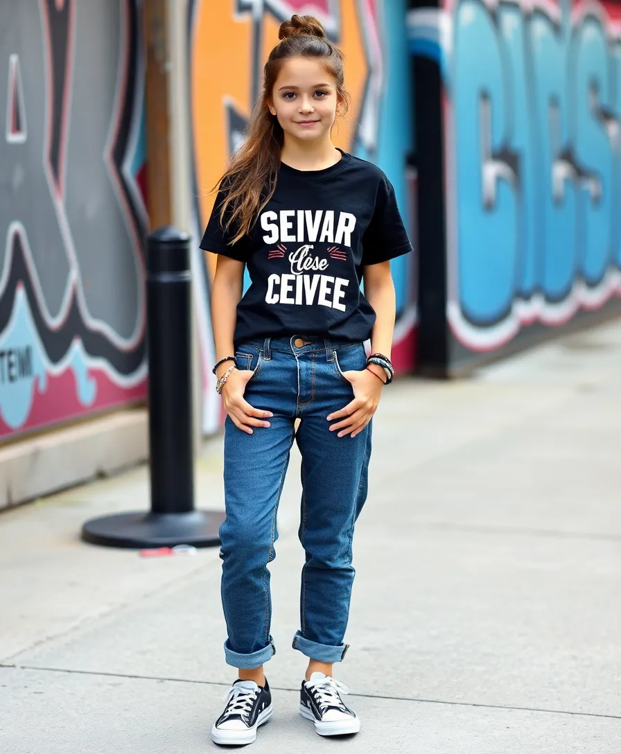 21 Trendy Casual Outfits for Teens That'll Make You the Style Icon of Your Squad! - 10. Statement Tees and Mom Jeans