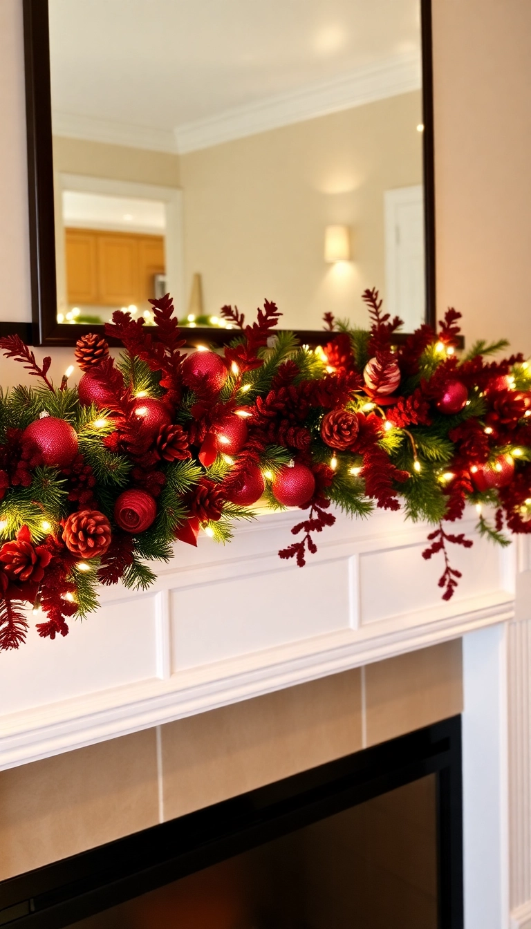 21 Creative Burgundy Christmas Inspiration Ideas That Will Leave Your Guests in Awe! - Burgundy Garland