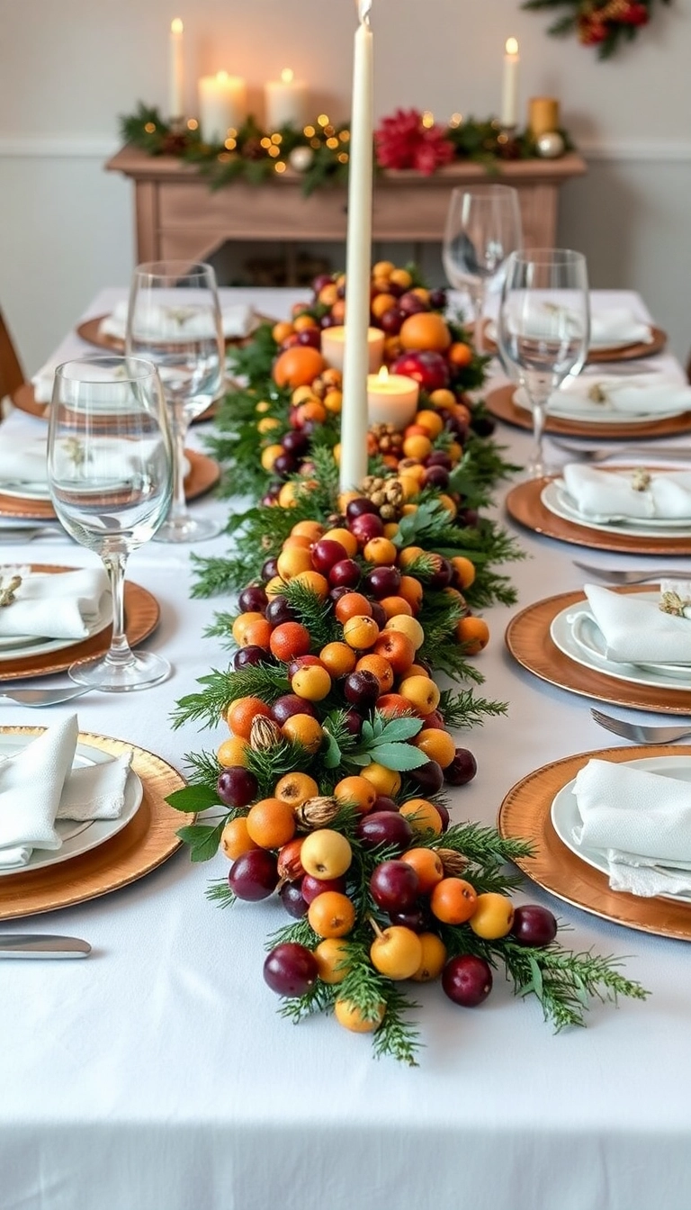 21 Creative DIY Christmas Place Setting Ideas That Will Wow Your Guests! - 19. Dried Fruit Garland