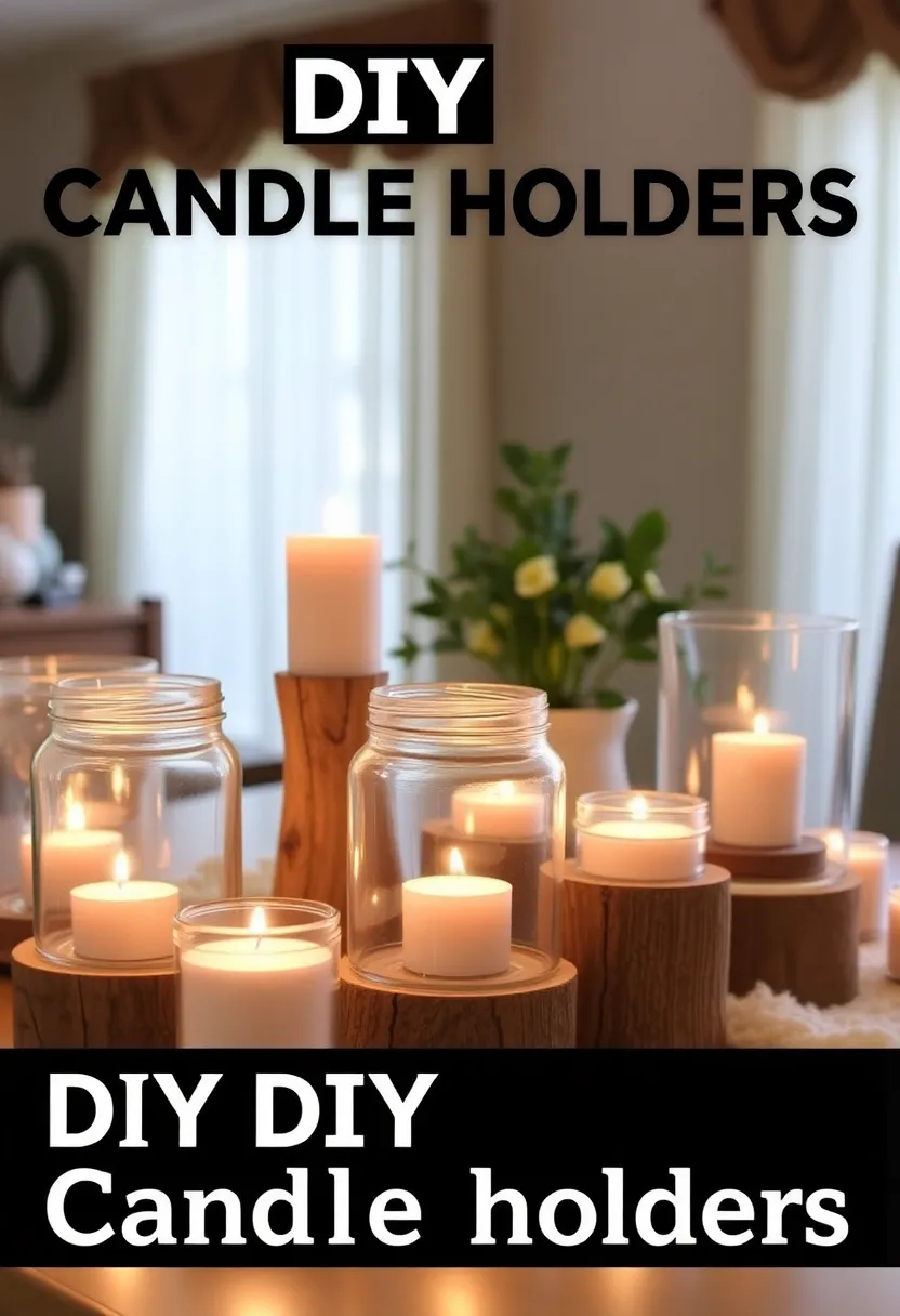 25 DIY Home Decor Projects That'll Transform Your Space (Even Your Cat Could Do #8!) - 12. DIY Candle Holders