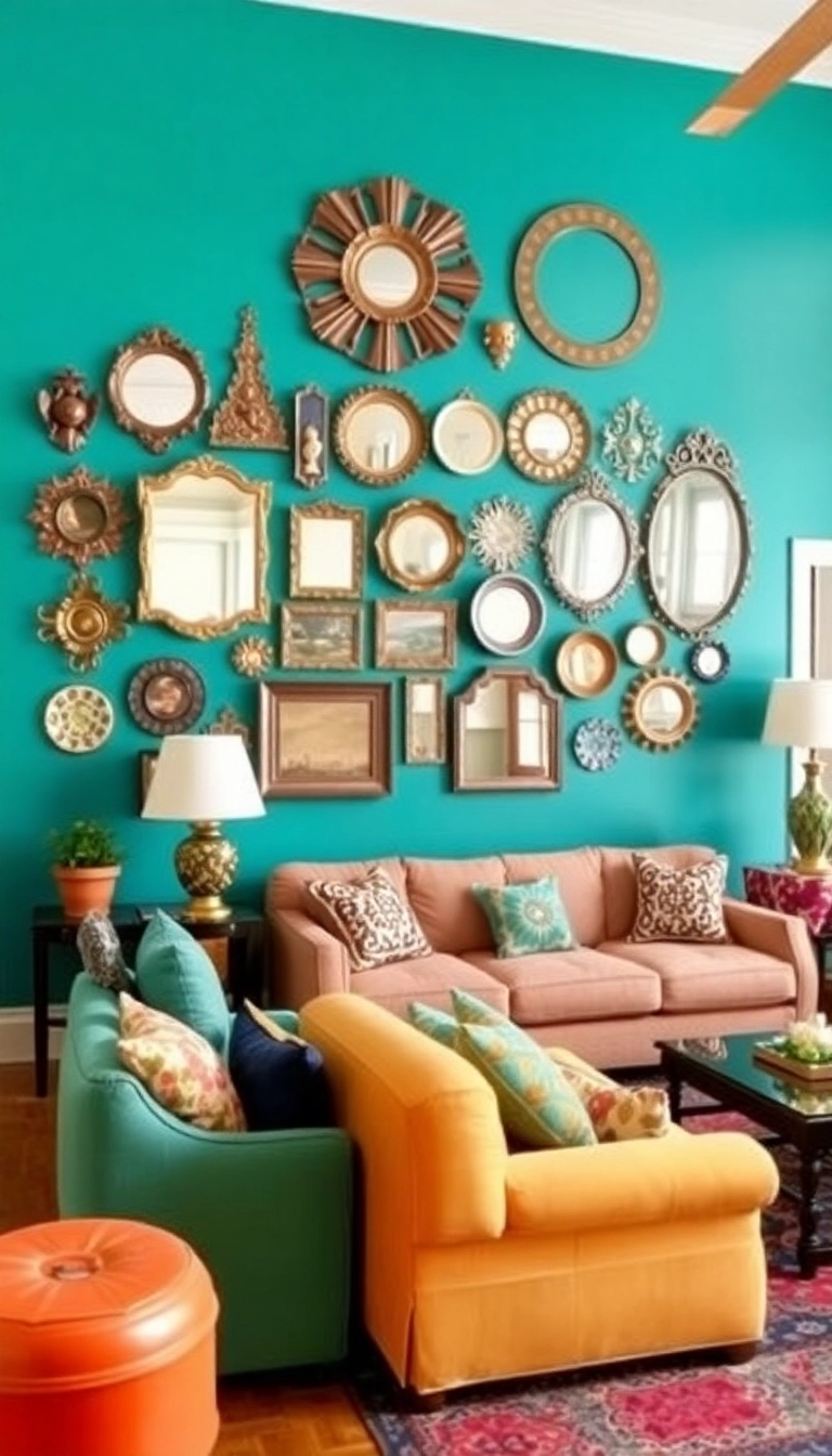 21 Vintage Maximalist Decor Ideas That Will Make Your Home Sing (You Won't Believe #15!) - 14. Colorful Accent Walls