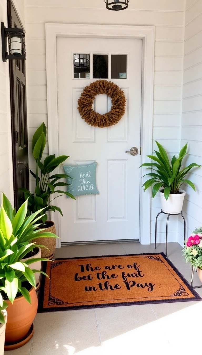 22 Renter-Friendly Decor Hacks That Will Make Your Space Shine (No Landlord Approval Needed!) - 15. Personalized Door Mats