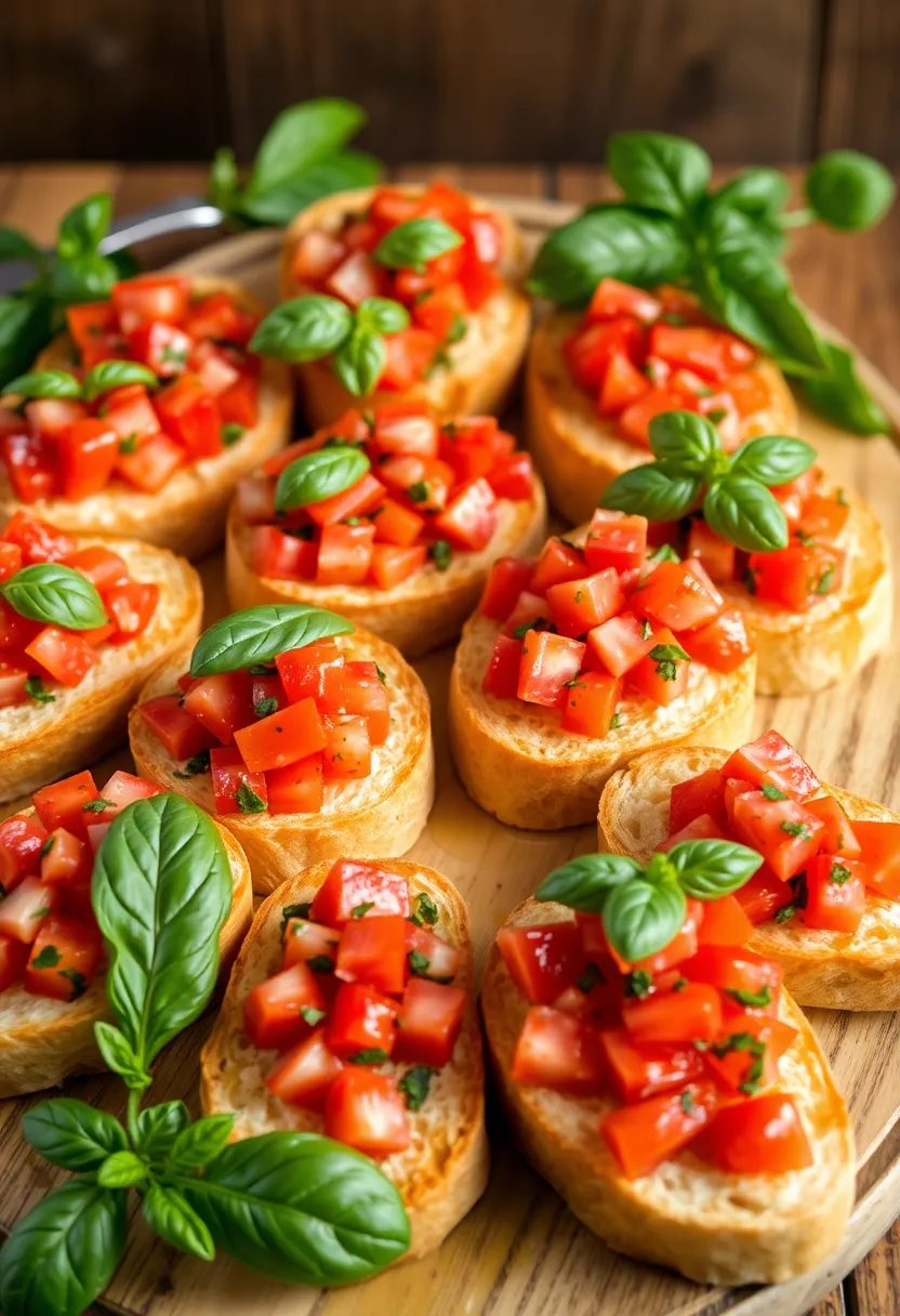 Easy Appetizer Recipes: 30 Quick and Tasty Dishes Everyone Will Love! - 14. Bruschetta with Tomato and Basil