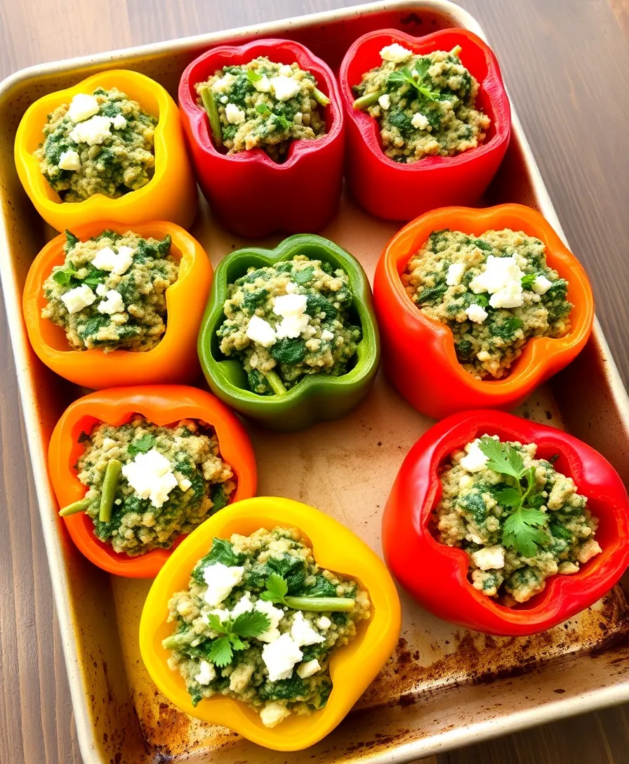 15 Delicious Meals That Are Easy and Nutritious! - 12. Spinach and Feta Stuffed Peppers