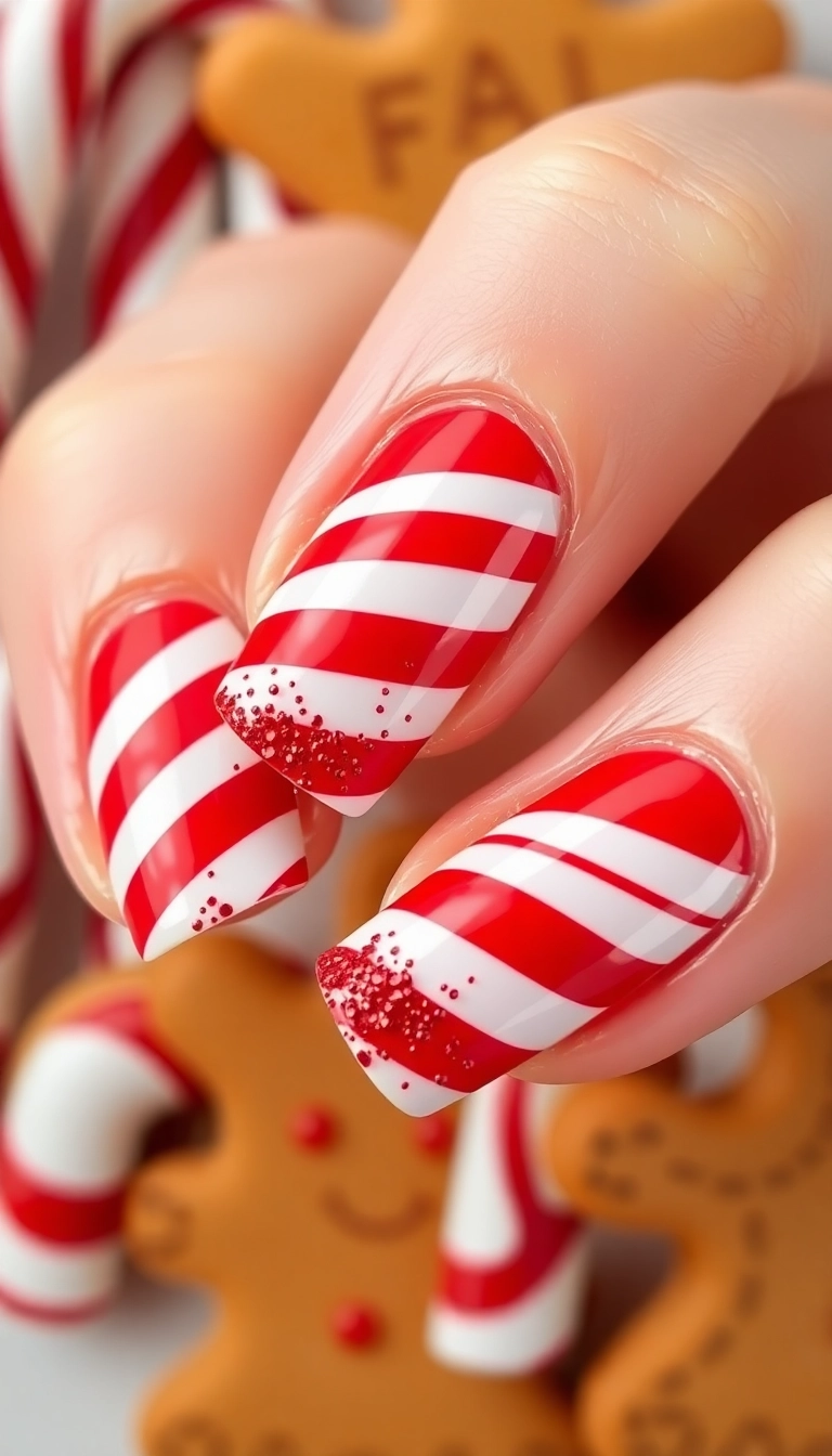 25 Stunning Christmas Nail Designs That Will Make You the Star of the Holiday Party! - 5. Candy Cane Stripes