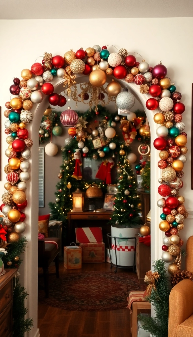 21 Stunning Christmas Archway Decor Ideas to Transform Your Indoor Space (You Won't Believe #14!) - 7. Vintage Ornaments and Baubles