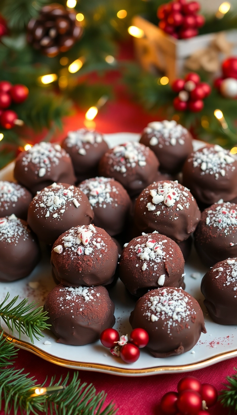 21 Festive Christmas Party Food Ideas That Will Wow Your Guests (You Won't Believe #10!) - 14. Chocolate Mint Truffles