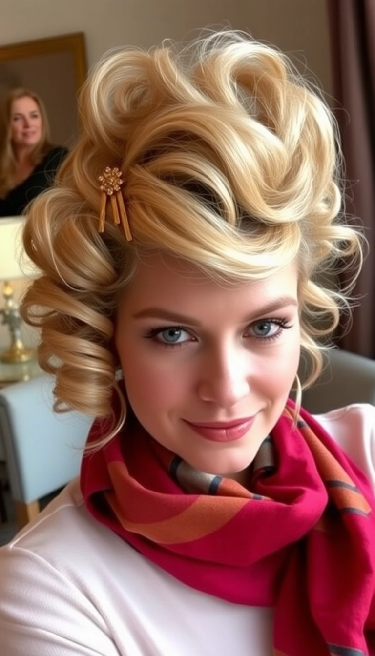 Unveil 25 Gorgeous French Curls Hairstyles for Instant Glam (You Won't Believe #12!) - 10. French Curls with Accessories