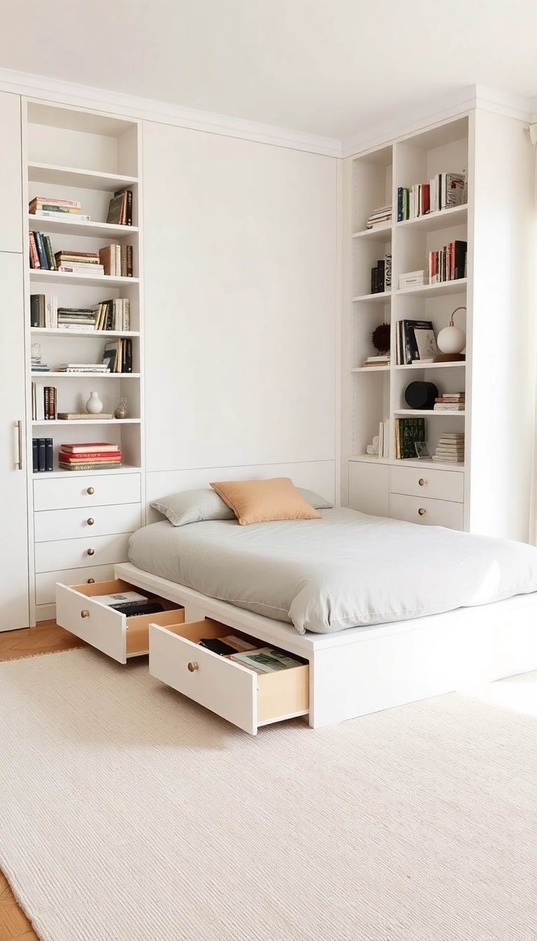 21 Minimalist Bedroom Inspirations That Will Transform Your Space (You Won't Believe #8!) - 18. Smart Storage Solutions