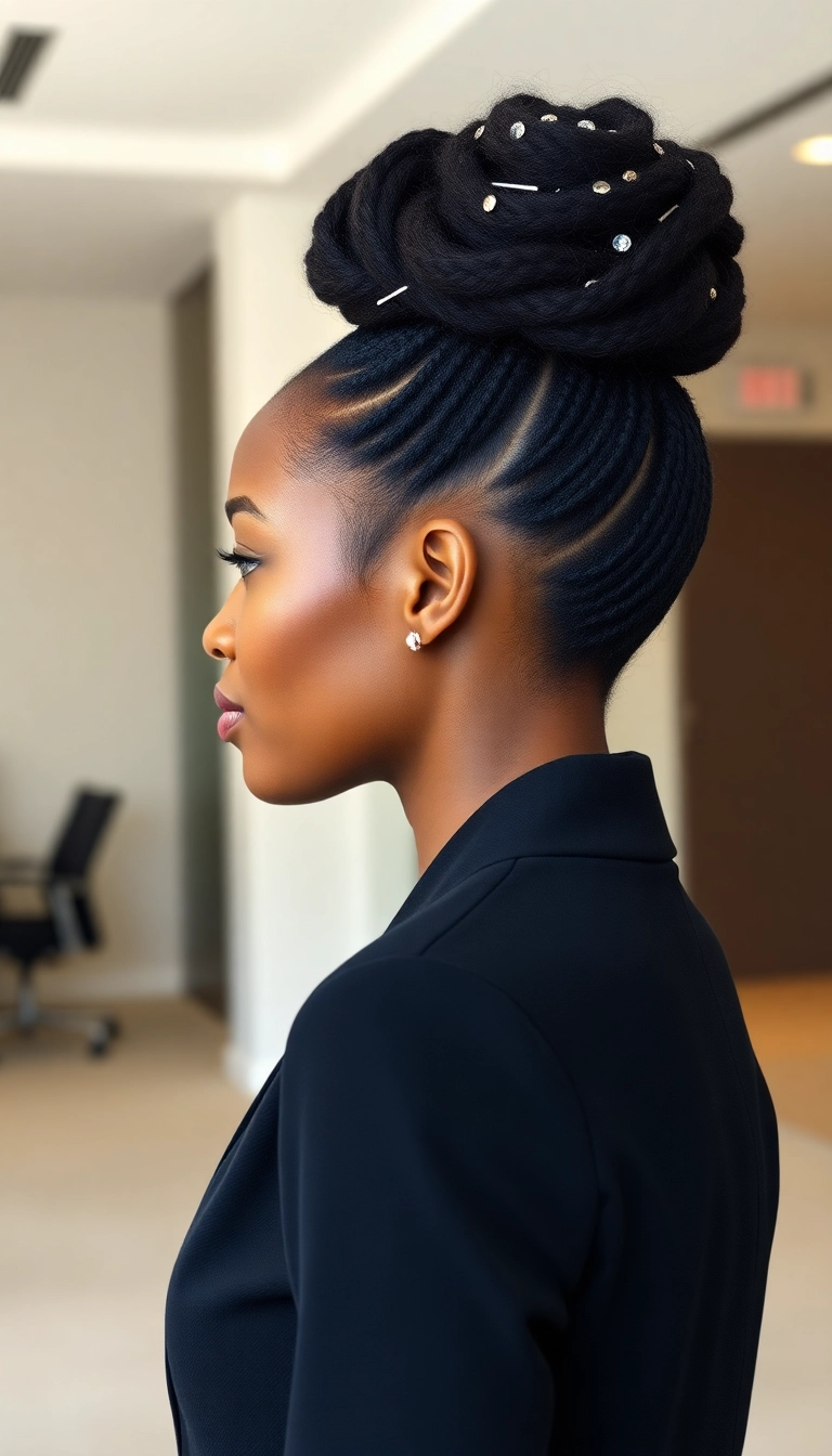 24 Stunning Braided Hairstyles for Black Women That Will Turn Heads! - 5. Twisted Updo