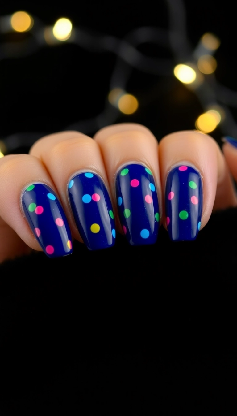 21 Jaw-Dropping Winter Nail Designs That Will Leave You Speechless (Don't Miss #8!) - 8. Holiday Lights