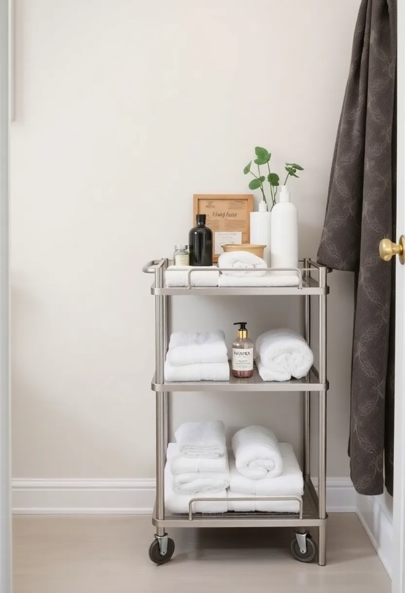 21 Bathroom Storage Hacks That'll Transform Your Space (You Won't Believe #10!) - 11. Use a Rolling Cart for Mobility