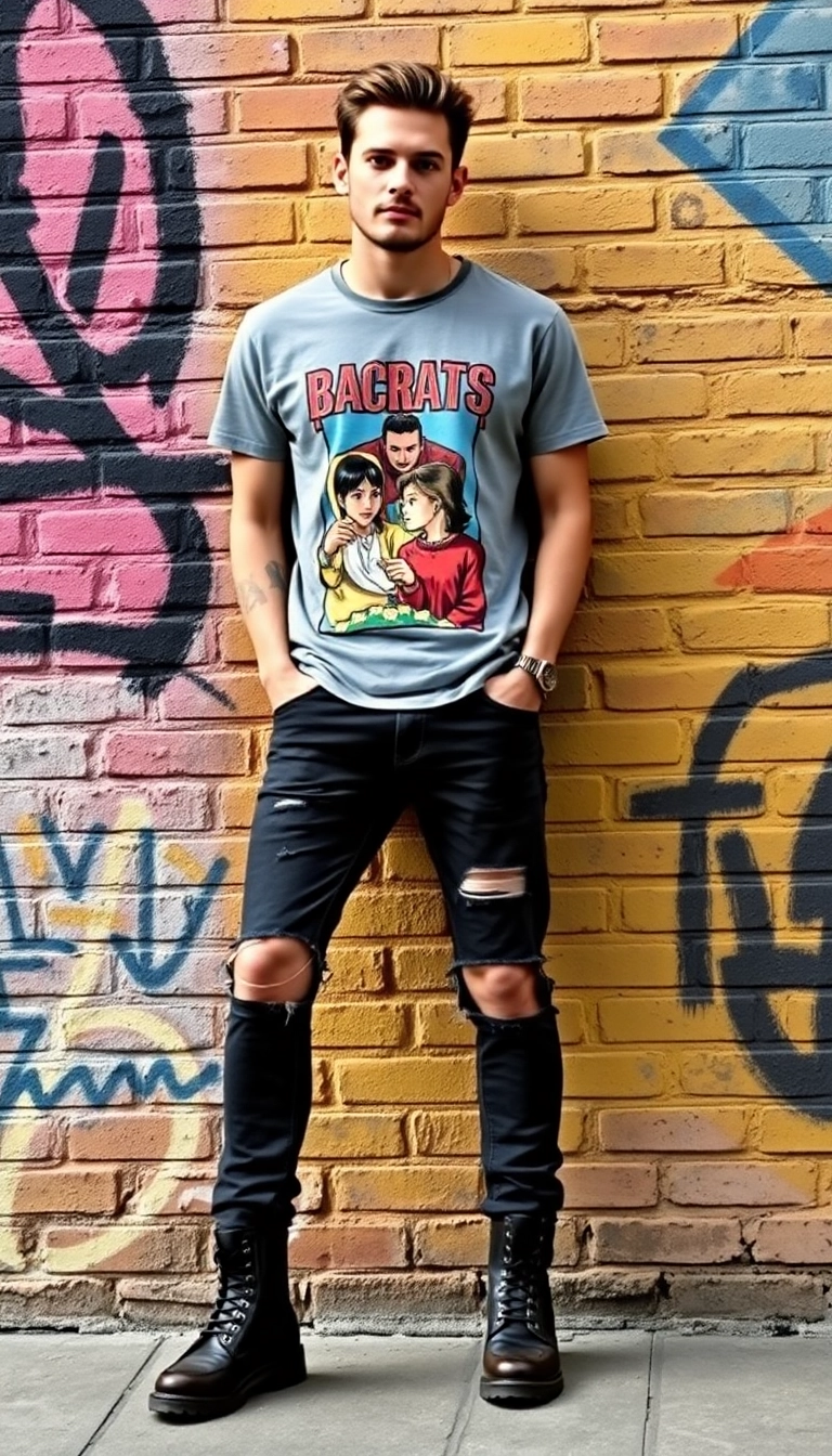 22 Street Style Looks That’ll Make You the Coolest Person on the Block (Check Out #5!) - 7. Graphic Tees and Distressed Jeans