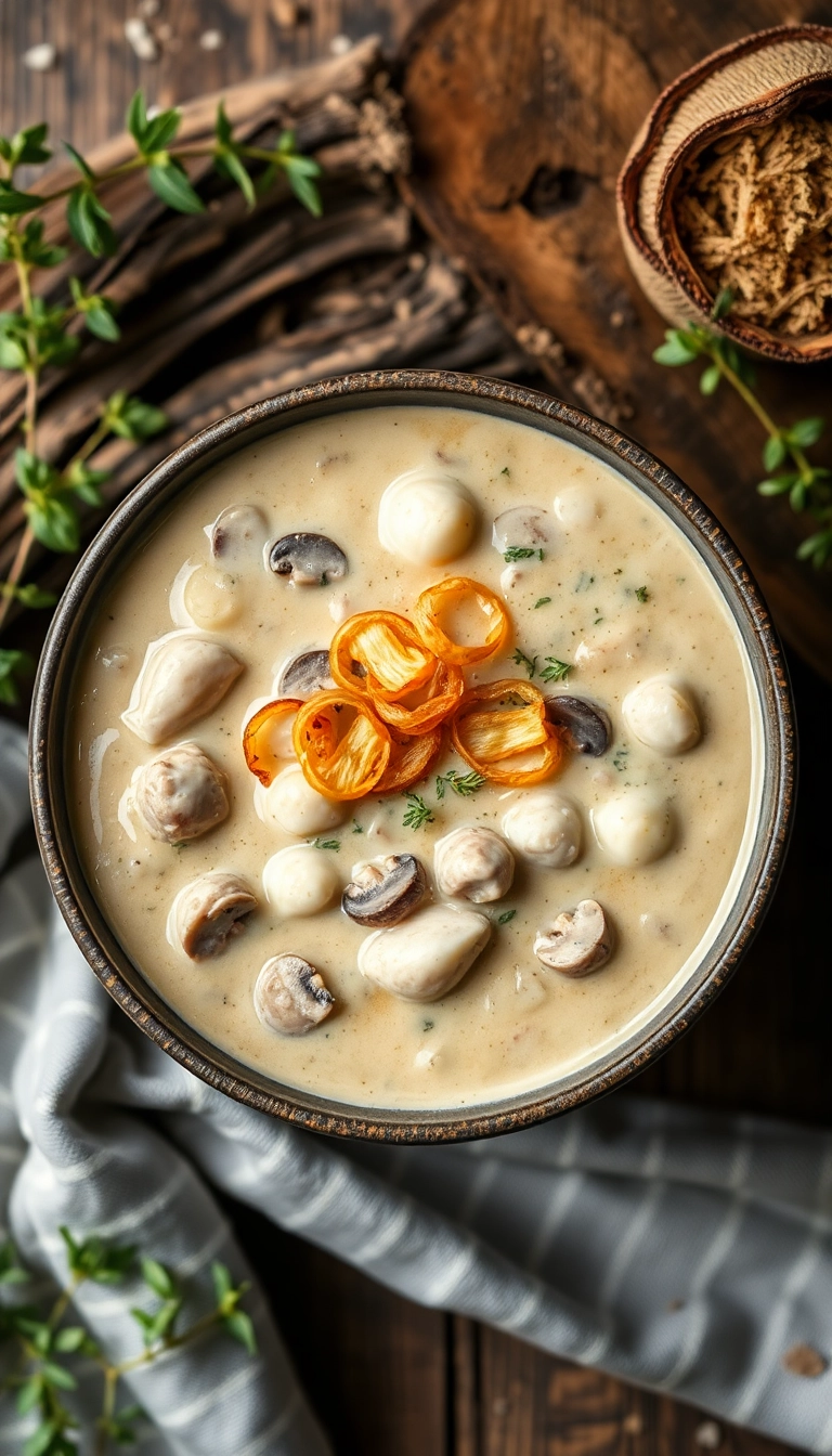 22 Creamy Chicken Gnocchi Soup Ideas Inspired by Olive Garden (You Won't Believe #15!) - 5. Creamy Mushroom Chicken Gnocchi Soup