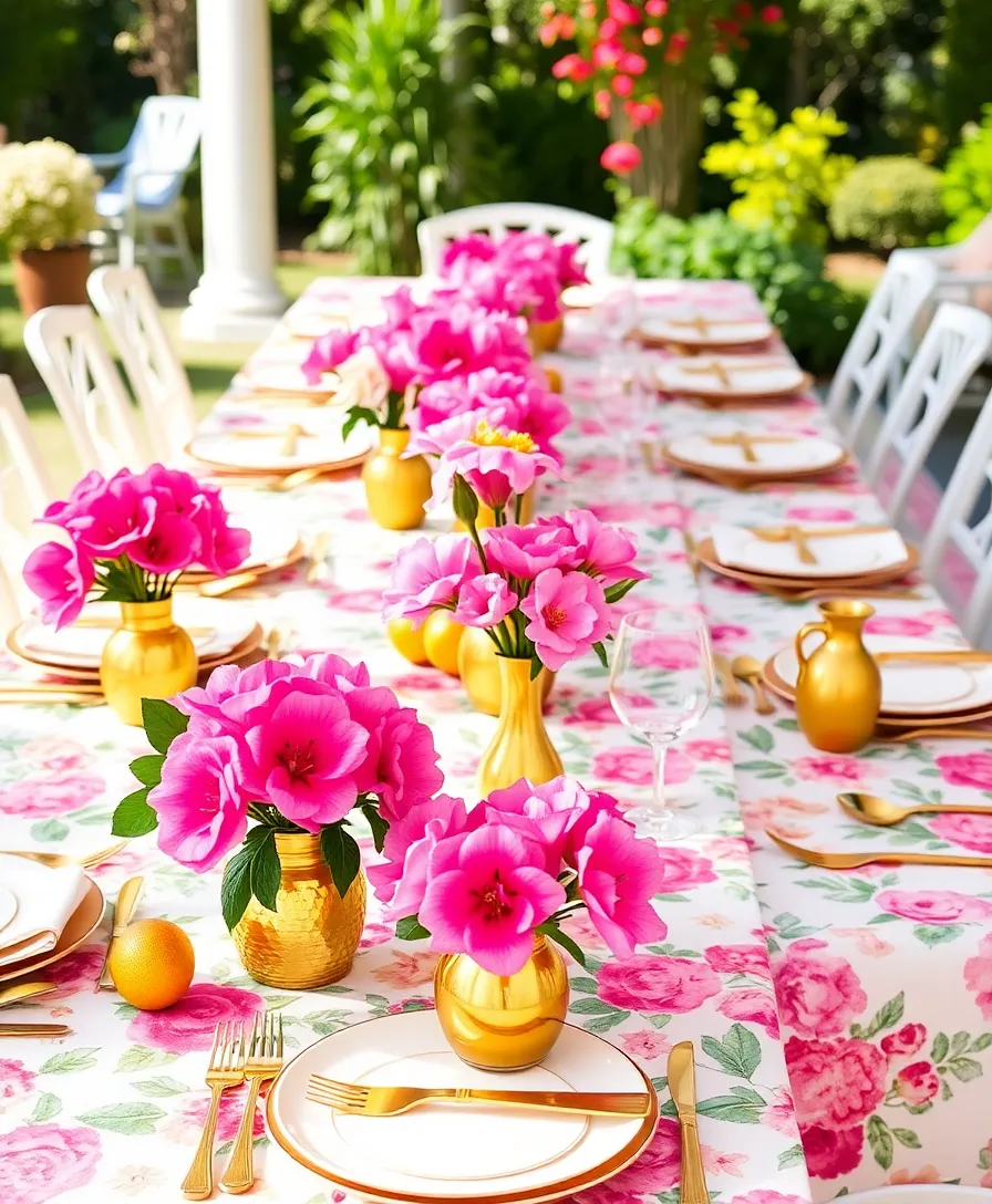 Elegant Pink and Gold Tablescape Designs to Elevate Your Home Decor - 10. Seasonal Spring Fling