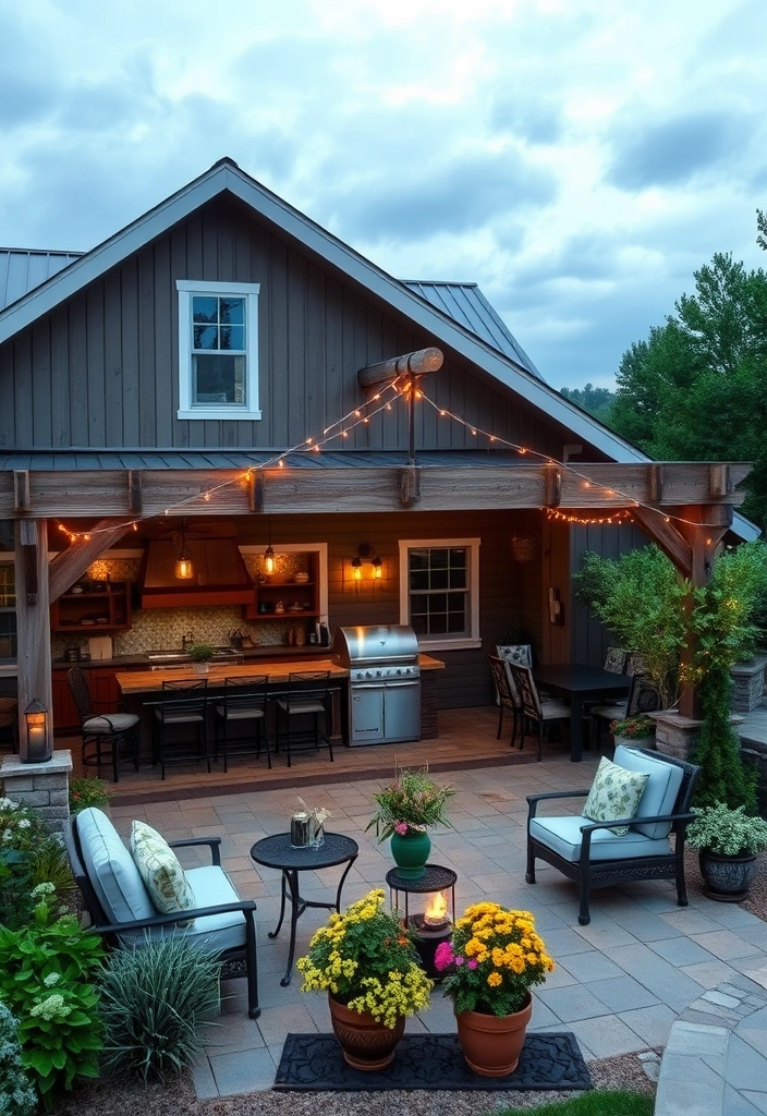 20 Dream House Exterior Farmhouse Style That Will Make You Swoon (Especially #12!) 19 20 Farmhouse Style Exteriors That Will Make You Swoon (Especially #12!) - 19. Farmhouse with Outdoor Living Spaces