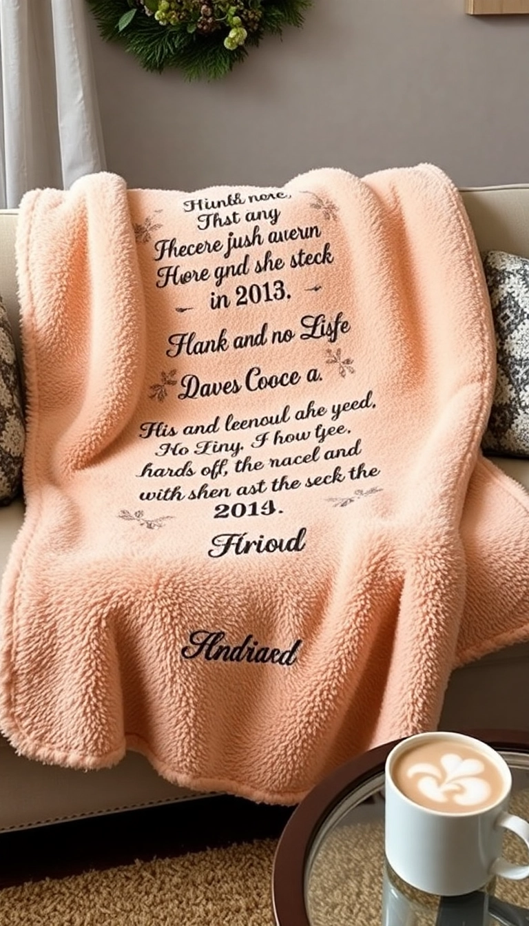 21 Unique Christmas Gifts for Parents That Will Melt Their Hearts (You Won't Believe #13!) - 10. Personalized Blanket