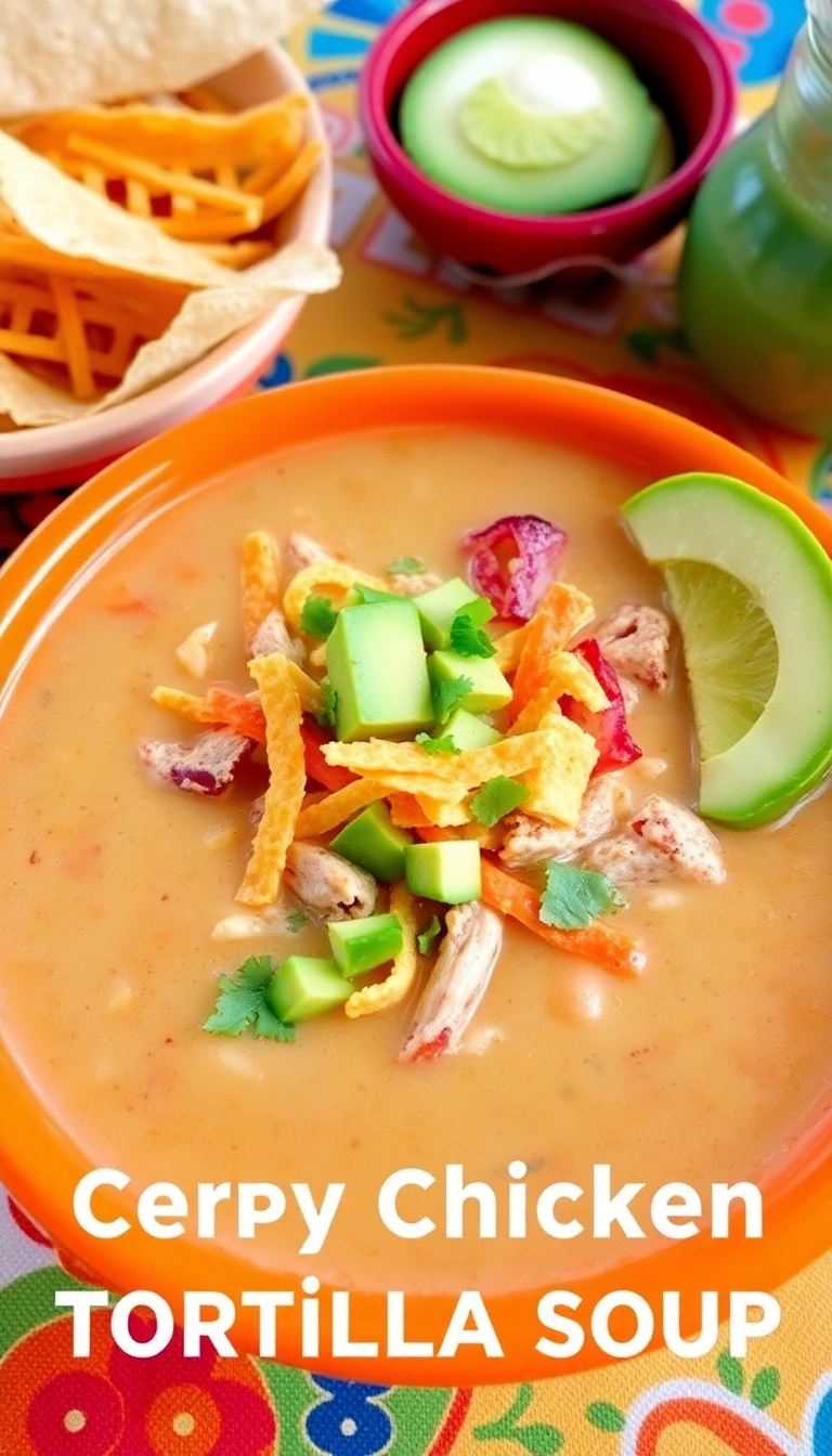 19 Creamy Chicken Soup Ideas That'll Make You Feel Cozy Inside! - 4. Creamy Chicken Tortilla Soup