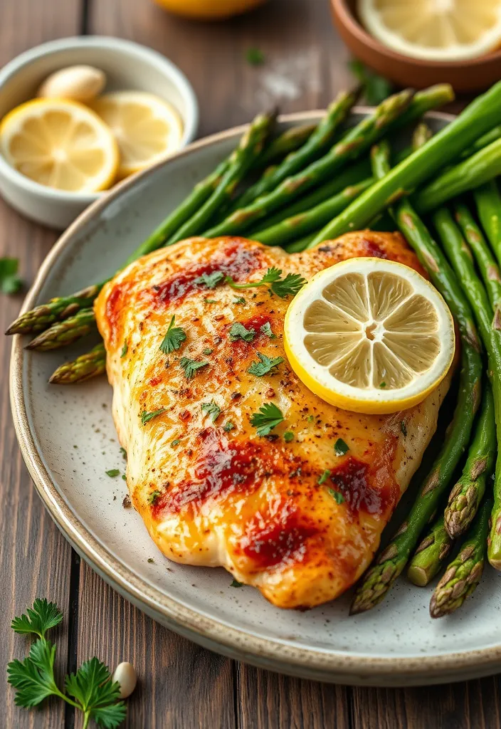 10 One-Pan Chicken Recipes That'll Make You Love Cooking Again (#7 Is a Game-Changer!) - 1. Lemon Garlic Chicken and Asparagus