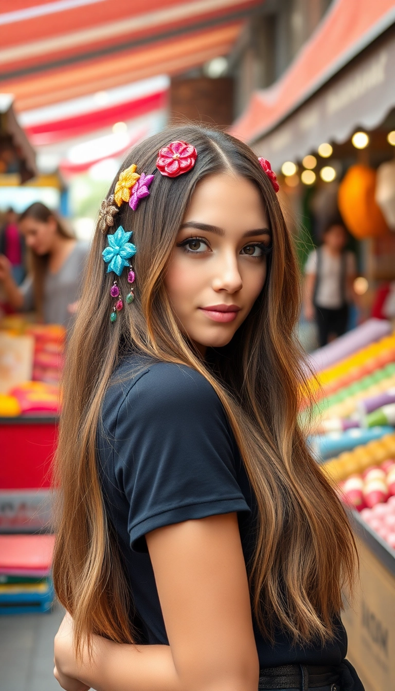 22 Stunning Hairstyles for Long Fine Hair That Will Transform Your Look! - 21. Hair Accessories