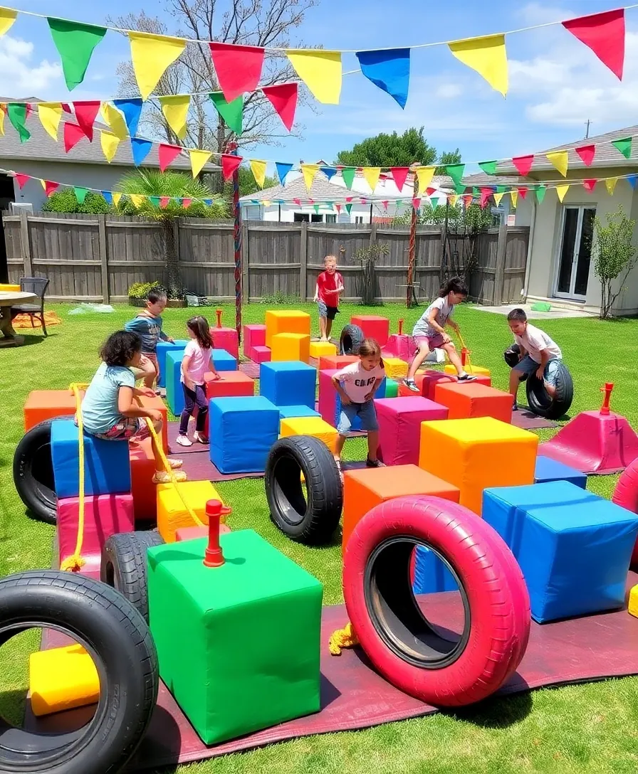 21 Creative Kids Outdoor Play Area Ideas That Will Encourage Imagination (Wait Until You See #7!) - 3. Adventure Obstacle Course